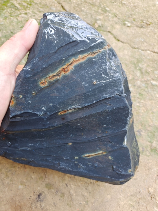 歙砚老坑金星玉带原石20##amp；tim...