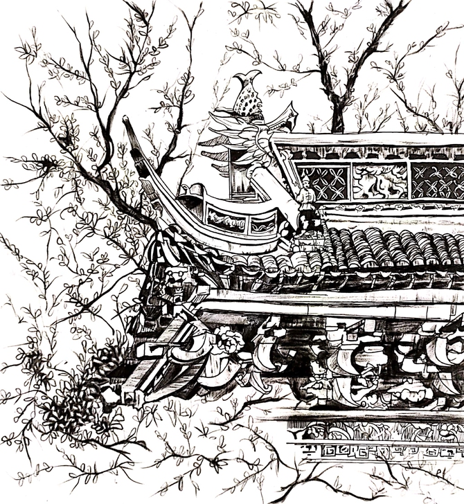 风景速写代画，接稿，约稿，可定制，16开8...