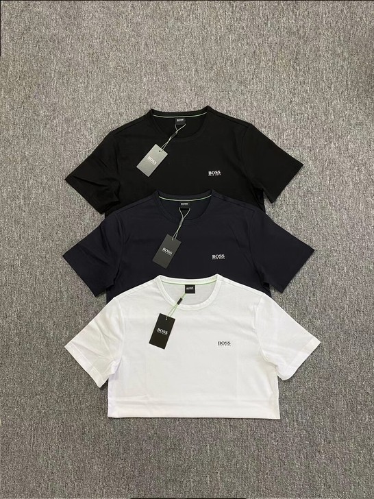 Hugo BossT恤雨果博士休闲全棉圆领...