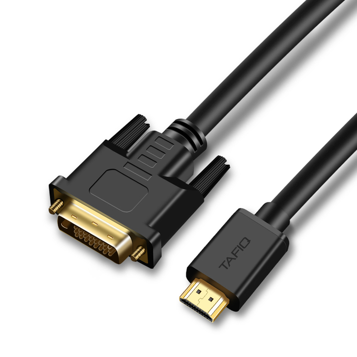 hdmi转dvi线笔记本电脑外接显示器屏电...