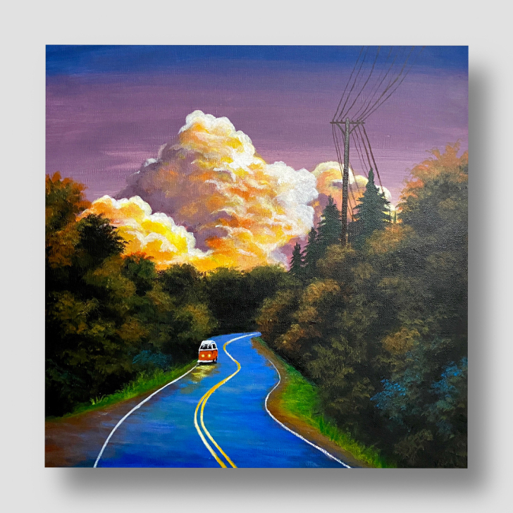 丙烯画 | 《遥远的思念》