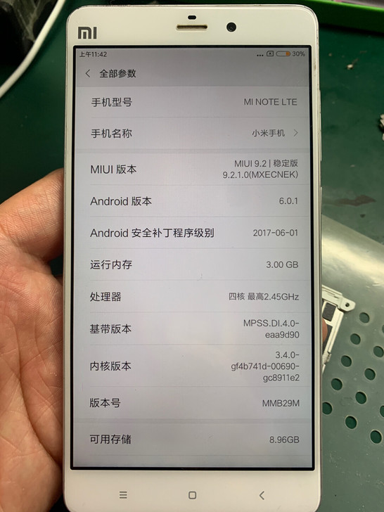 小米note主板一块，只出主板，功能全正常...