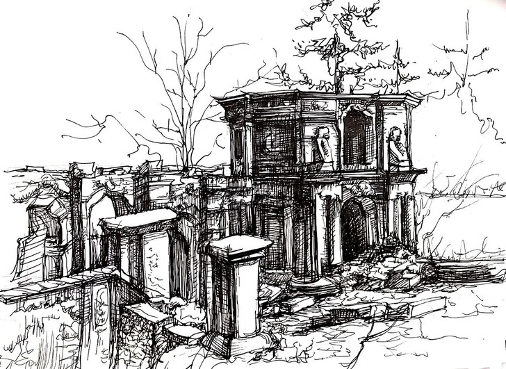 钢笔画/速写作品