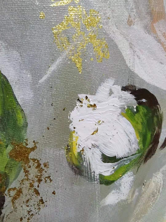 自画丙烯画50*60cm，画框厚度1.6c...