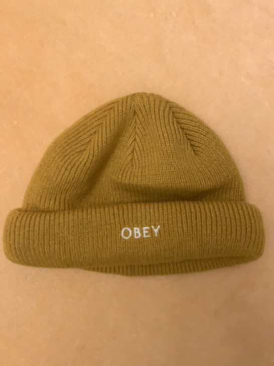 obey 针织帽 冬帽 冷帽 瓜皮帽 黄色...