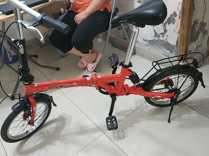 喜德盛16寸铝合金折叠自行车，功能正常，大...
