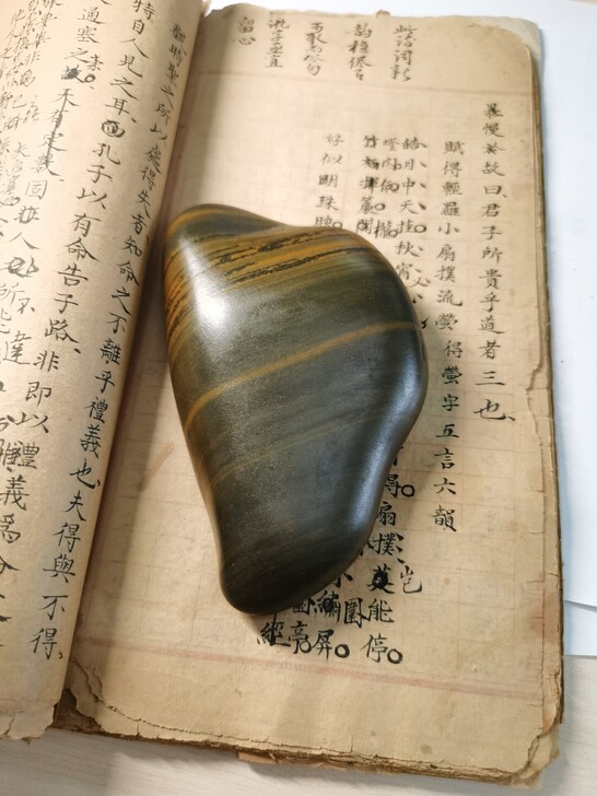 天然奇石石器茶宠镇纸把件摆件镇宅大化石三江...