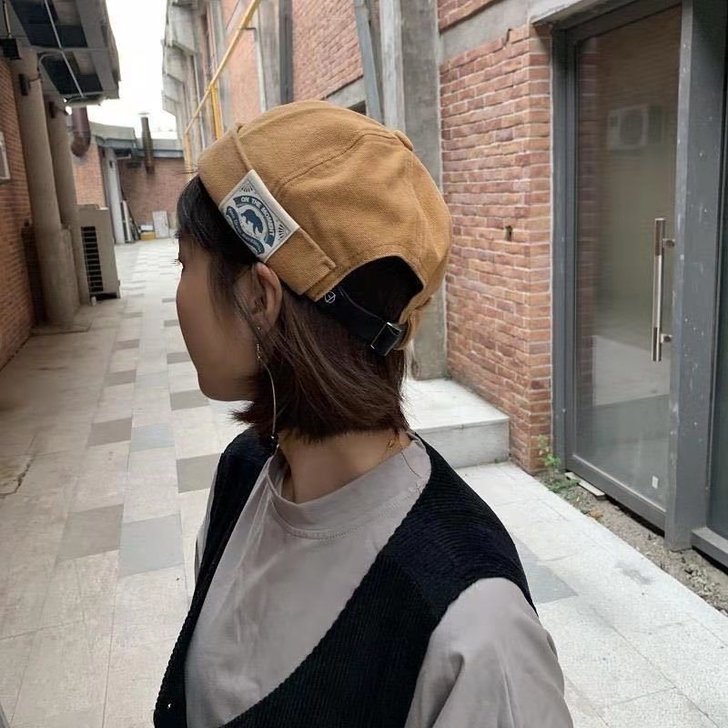 瓜皮帽地主帽灯芯绒嘻哈帽子男全新包邮