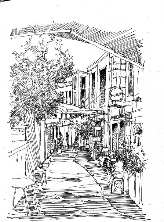 钢笔速写代画  风景 建筑  写生  临摹