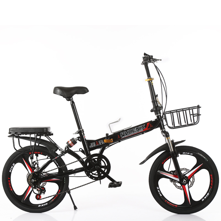 凤凰折叠自行车女式20寸学生成人代步车超轻...