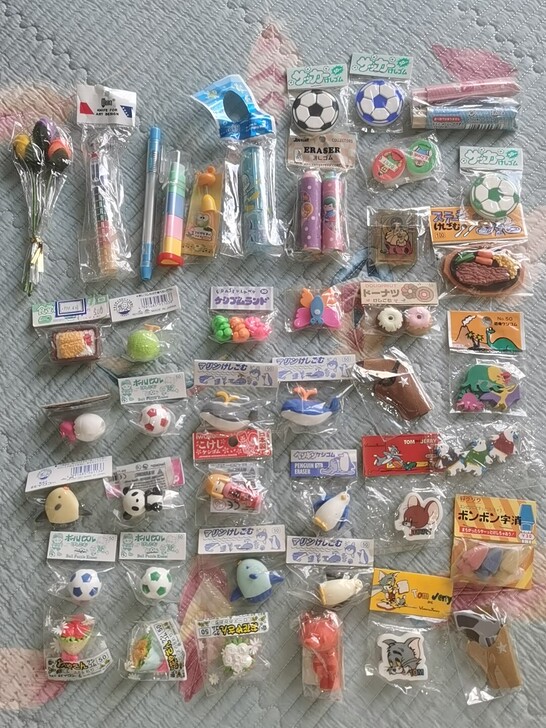 昭和时期绝版收藏日本中古橡皮，每个只有一个...