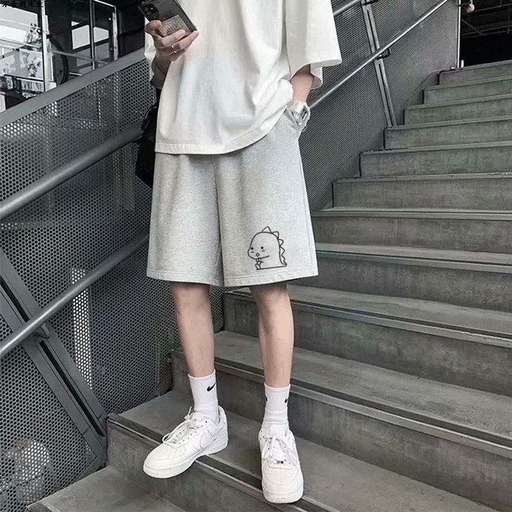 休闲短裤男夏季薄款裤子潮流宽松外穿五分裤百...