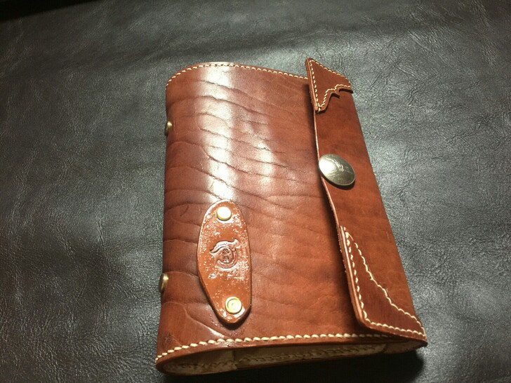 谷雨皮艺，头层牛皮笔记本，活页本，纯手工