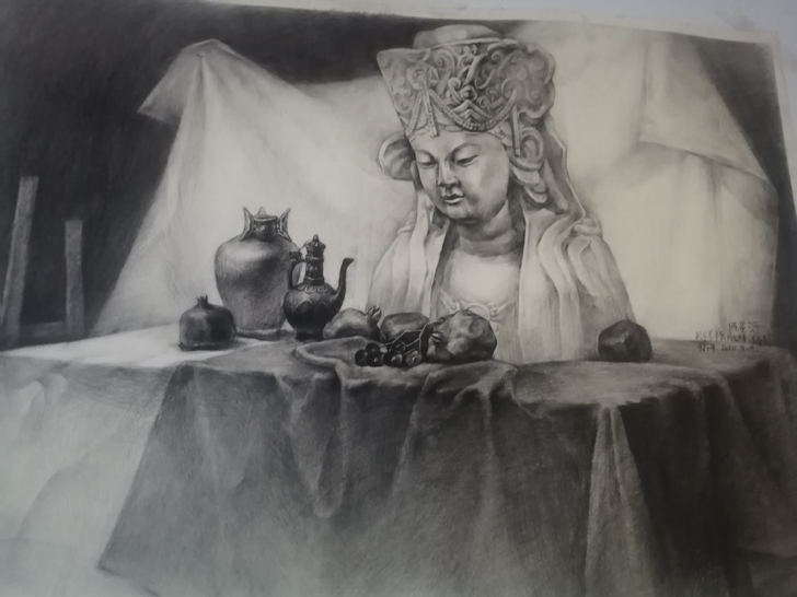 前两年画的素描作品,细腻程度真的很高,我也...