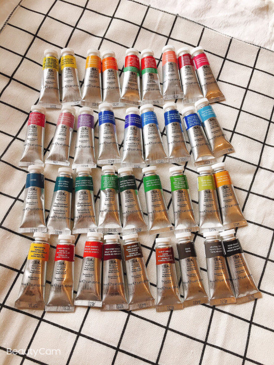 温莎牛顿艺术家级36色水彩颜料分装