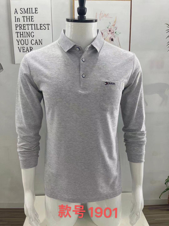 全新男士短袖t恤衫男款商务休闲翻领短袖T恤