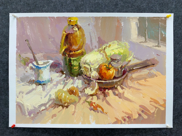 4开水粉画色彩静物画成品