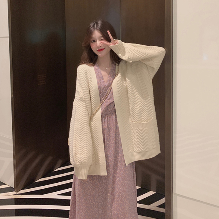包邮 春装夏装秋装名媛长袖紫色气质碎花长裙...