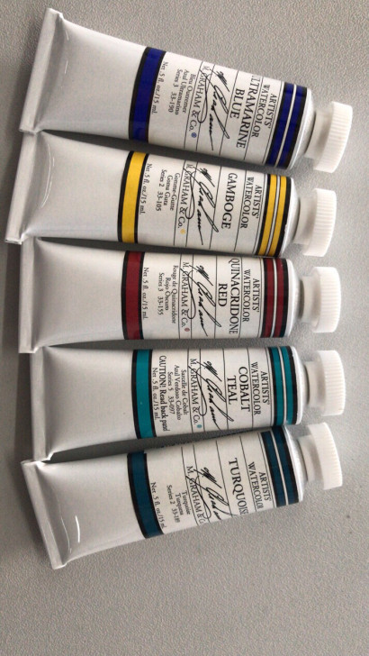 mg水彩颜料管装15ml全新