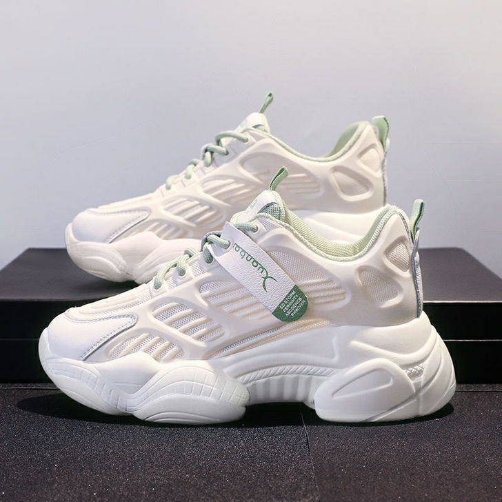 2021新款百搭厚底增高显瘦休闲运动网鞋网...