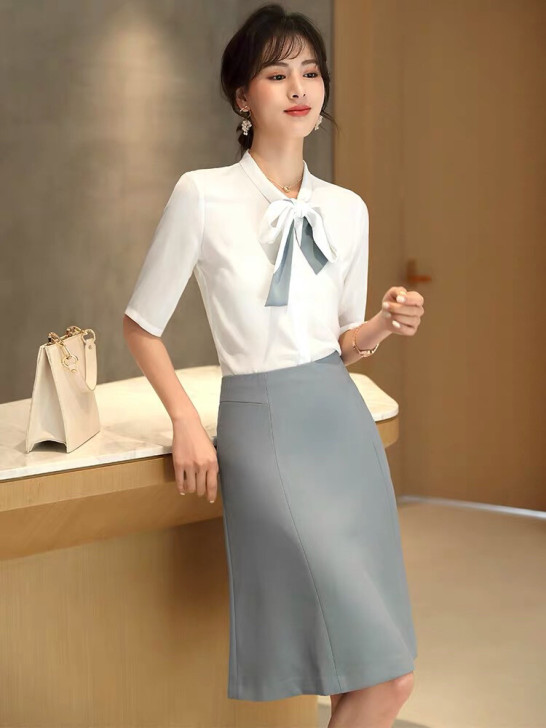 职业装女气质公务员面试服装夏季套装幼儿园老...