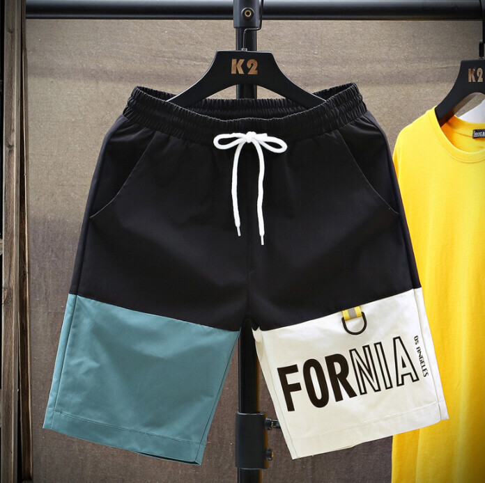 短裤男士夏季薄款五分裤外穿男裤沙滩工装裤学...