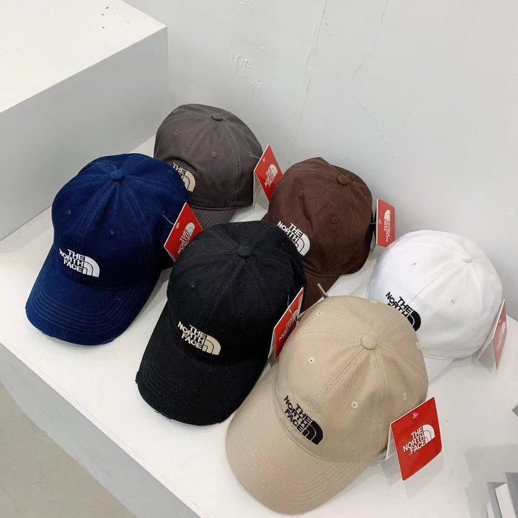 【清库存现货发】TNF纯棉水洗做旧破边软顶...