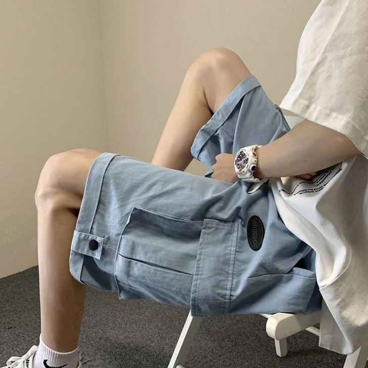 工厂处理工装短裤男 夏季薄潮牌ins/潮流...