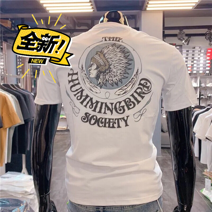 包邮欧货时尚男士夏季2021新款圆领短袖修...