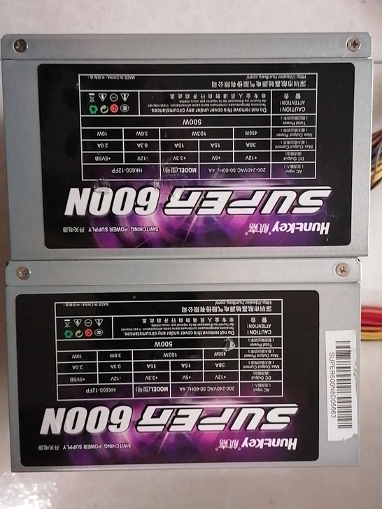 航嘉电源600N，额定功率500W，CPU...