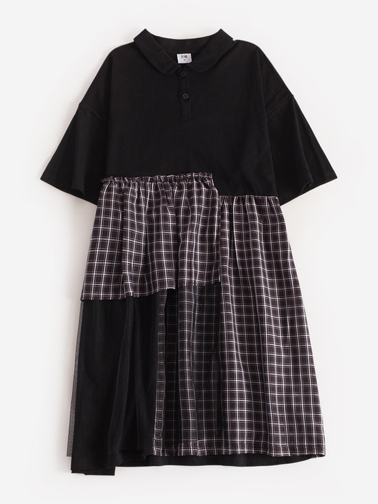 【狂欢价】尔给短袖裙子夏2019新款学生a...