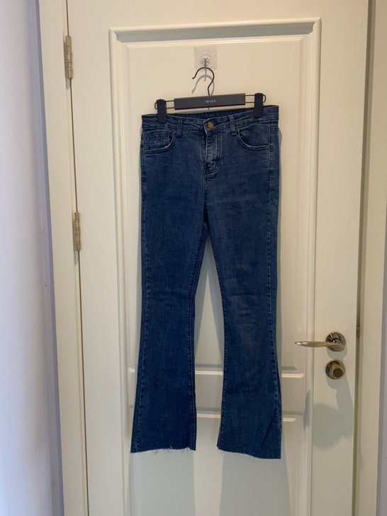 复古微喇牛仔裤M码