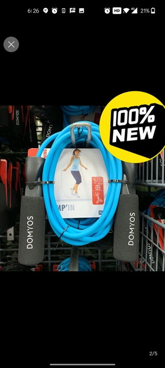 迪卡侬跳绳全新，亲测好用，非常顺滑，不拌绳...