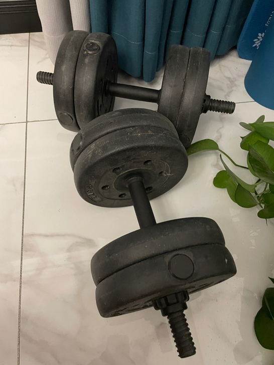 运动器材哑铃锻炼神器一个2.5公斤，4个一...
