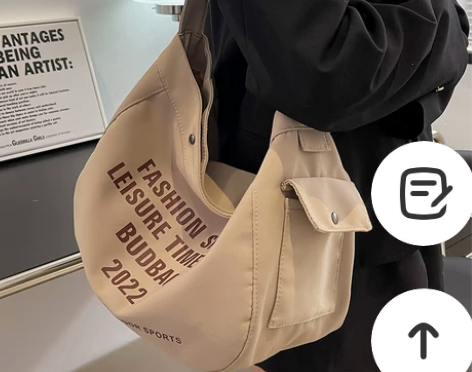 帆布包包女大容量2022新款百搭质感单肩斜...