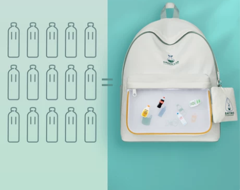 mracehomme环保系列 双肩包女大容...