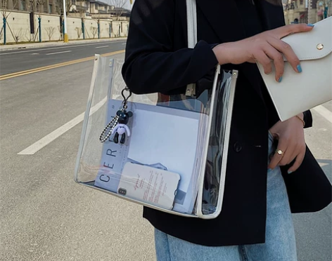 网红大容量托特包包女2022新款流行果冻透明包ins时尚洋气...