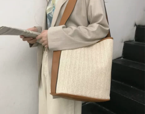包包女包新款2021夏日韩潮百搭草编织包休...