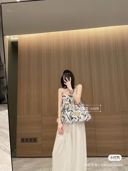 ann阔腿白裤 全新仅试穿 买的m