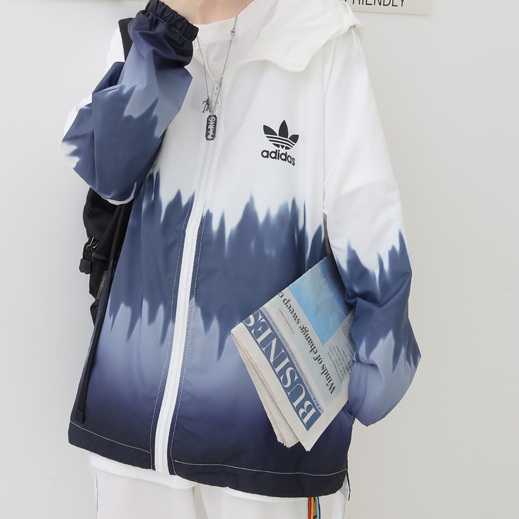 -  Adidad阿迪达斯三叶草渐变扎染防...