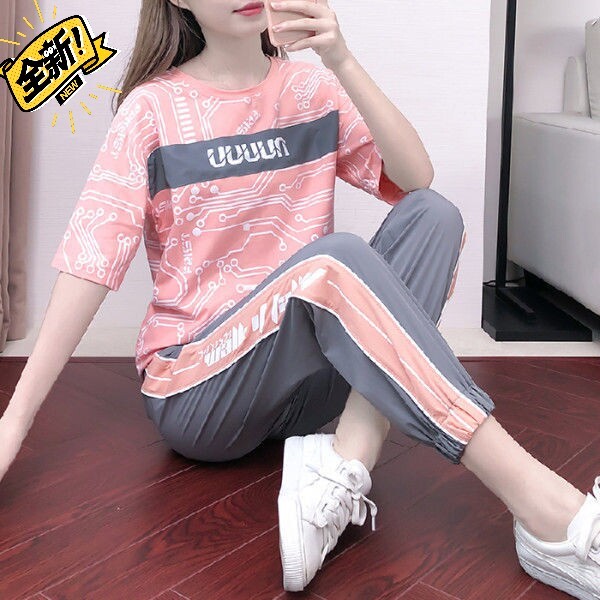 全新 休闲运动套装宽松韩版跑步两件套