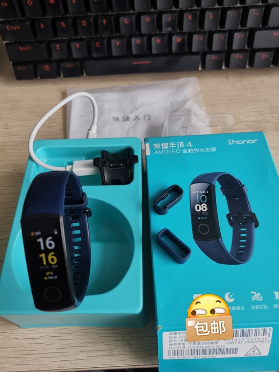 荣耀手环4，午夜蓝，无nfc，使用正常，有...