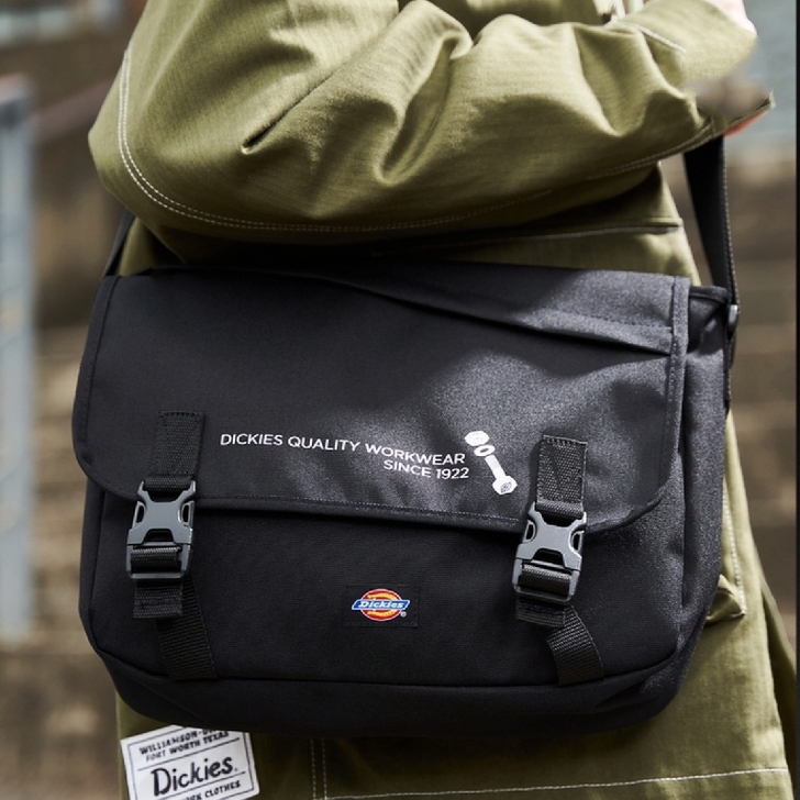 dickies斜挎包男士复古邮差包帆布单肩...