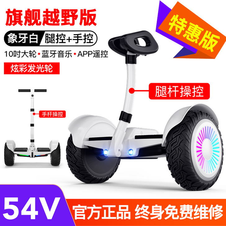 领奥电动自动平衡车儿童双轮智能体感成年带扶...