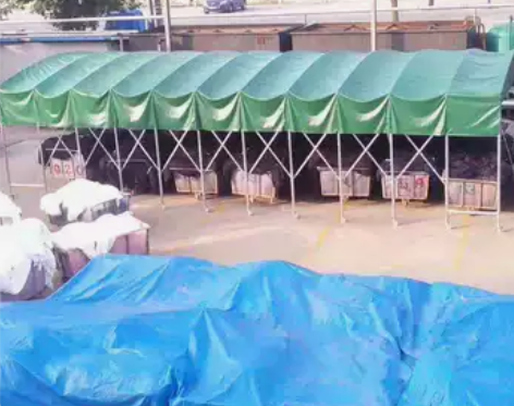 推拉雨棚车棚仓储物流大棚伸缩活动电动烧烤夜...