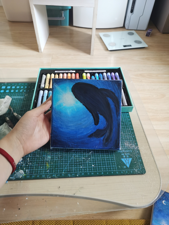 油画棒作品，15＊15 业余爱好会涂涂抹抹...