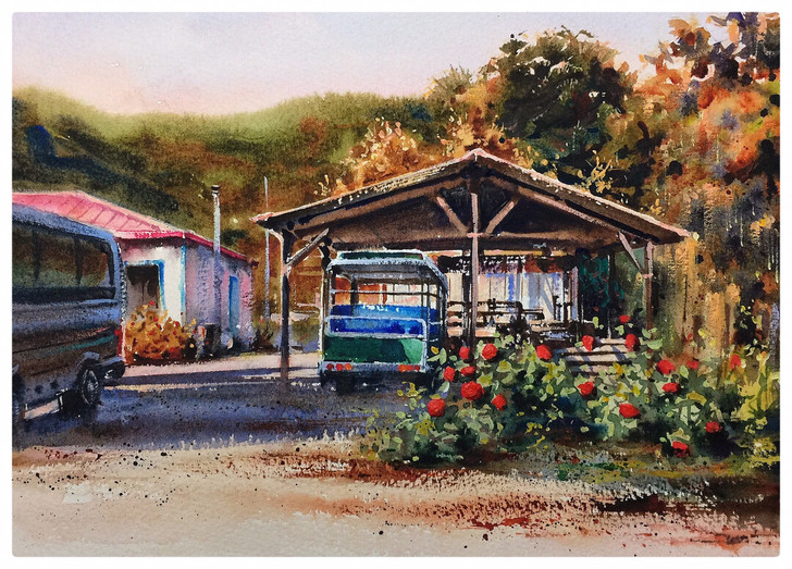 原创水彩画作品 原稿仅一件 纯手绘风景画 ...