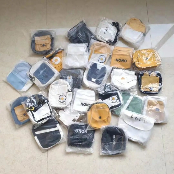 12.9元3个帆布包，一发发三个。