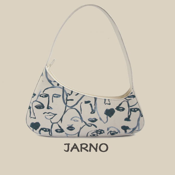 艺术油画帆布包  腋下高级感小众手提包