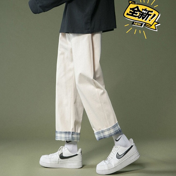 裤腿裤女宽松潮流百搭2021新款夏季薄款原...